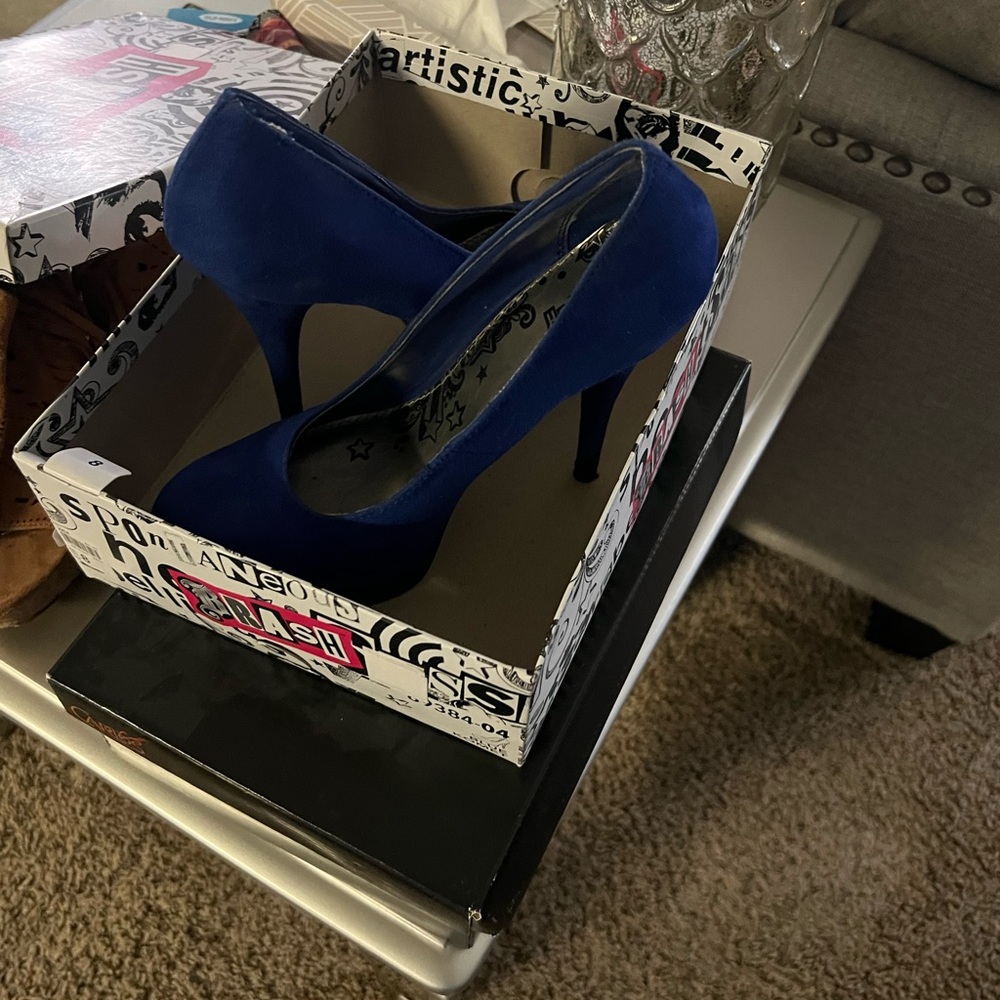 Royal Blue platform Heels